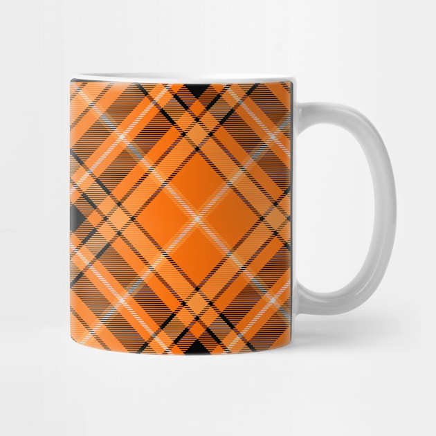 Halloween Orange Tartan Rotated by sifis